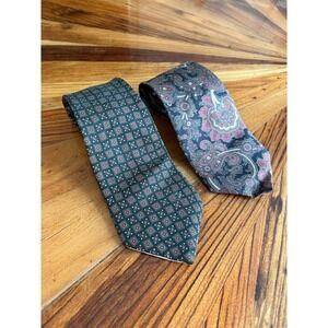 Oscar de la Renta Neck Ties Menswear Paisley Silk Business
